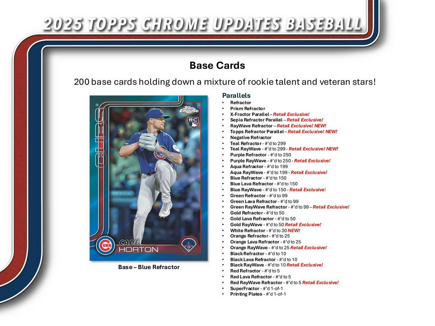 2025 Topps Chrome Updates Baseball Factory Sealed Value Box