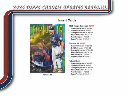 2025 Topps Chrome Updates Baseball Factory Sealed Value Box