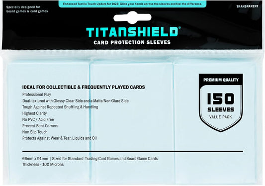 TitanShield Premium Clear Card Sleeves 3-Pack (150 Sleeves Total)