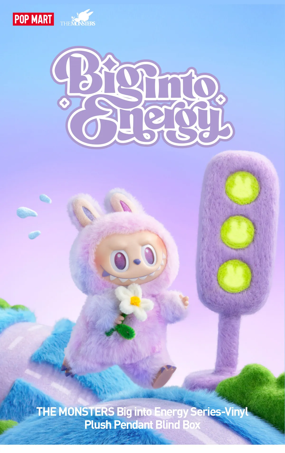 Labubu Big Into Energy - THE MONSTERS Vinyl Plush Pendant Blind Box