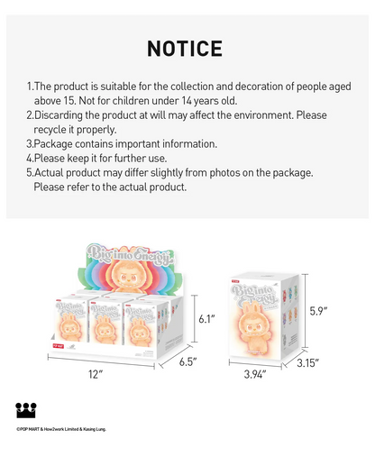 Labubu Big Into Energy - THE MONSTERS Vinyl Plush Pendant Blind Box