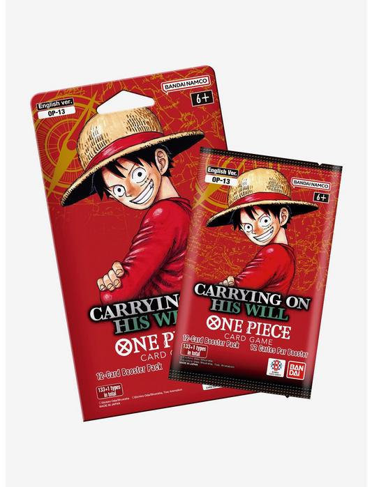 One Piece CG: Carrying on His Will (OP-13) Sleeved Booster Pack - English
