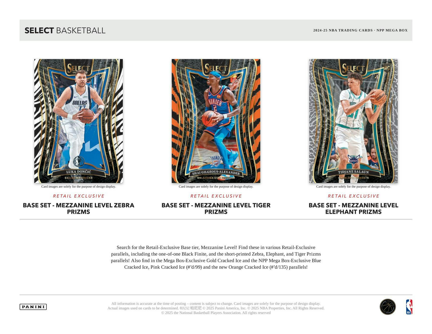 2024-25 Panini Select NBA Basketball Mega Box