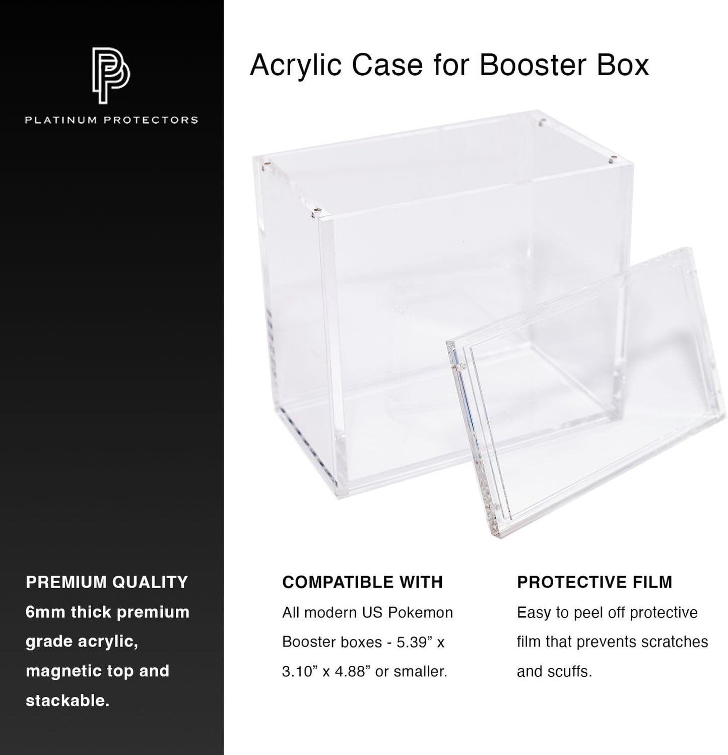 Platinum Protectors Acrylic Display Case for Pokemon Booster Box